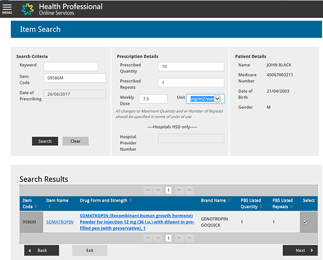 HPOS Request an authority using Online PBS Authorities in HPOS