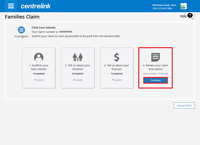 Centrelink Child Care Rebate Crn