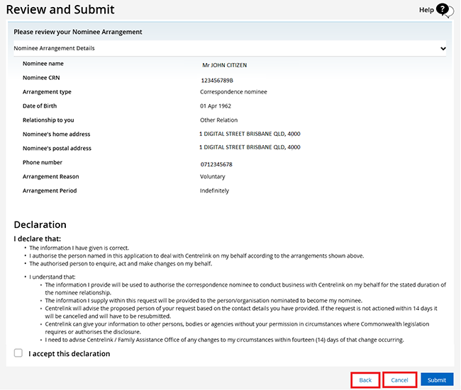 Centrelink Online Account Help Add A Nominee Services Australia