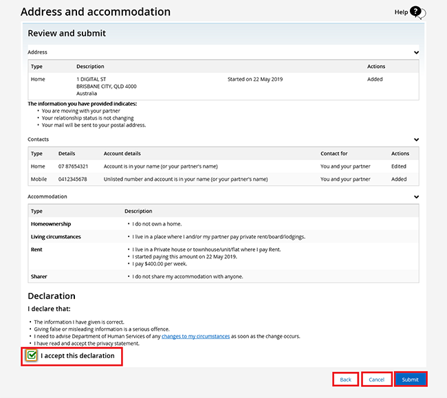 Centrelink online account help Update address, contact and details Services