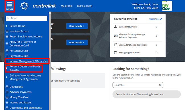 Centrelink Online Account Help Manage Tax Deductions Services Australia