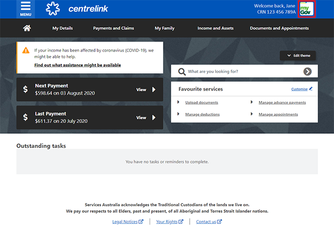 Centrelink payments 2020