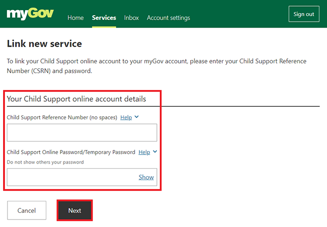 Mygov Help Link A Service Using An Existing Online Account Services