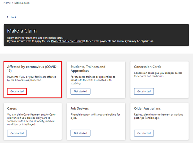 Centrelink Online Account Help Claim The Pandemic Leave Disaster Payment Services Australia