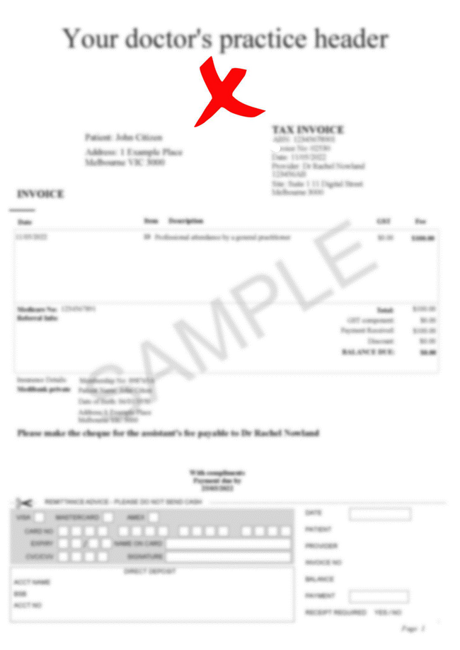 Proof Of Payment For A Medicare Claim Medicare Services Australia