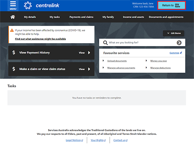 Centrelink Online Account Help Manage Where Your Payments Are Sent