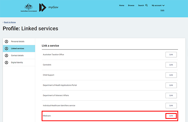 Mygov Help Link Medicare To Mygov Using A Linking Code Services