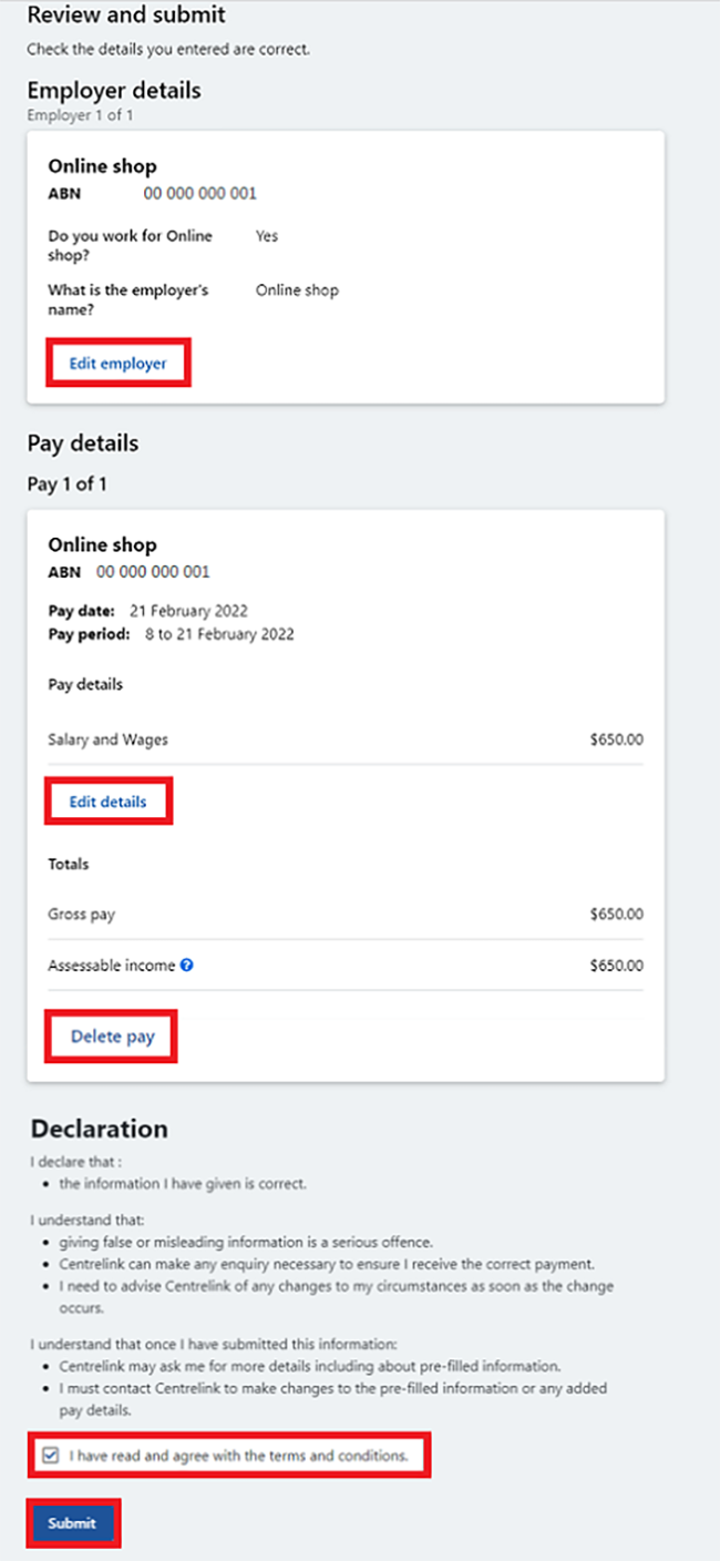Centrelink online account help Report employment Services Australia