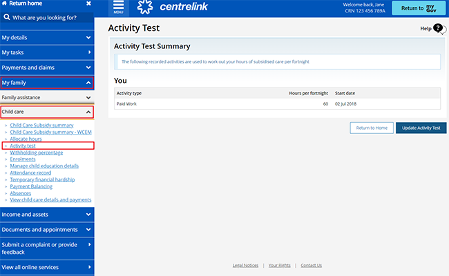 centrelink-online-account-help-update-your-activity-test-for-child