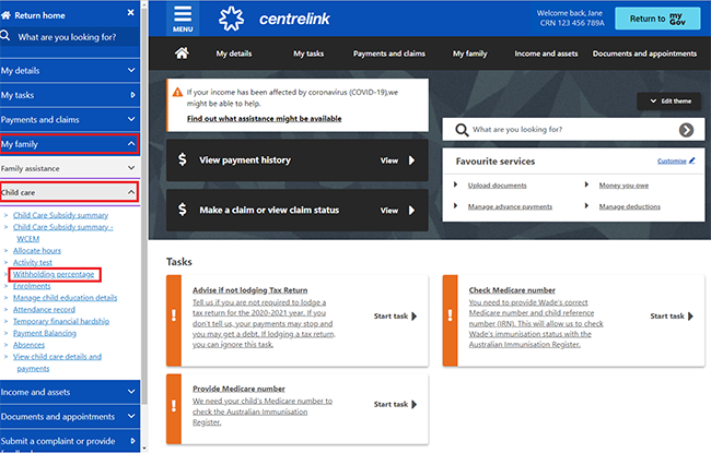 centrelink-online-account-help-change-your-withholding-percentage-for