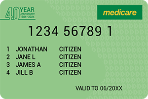 sample of a Medicare card