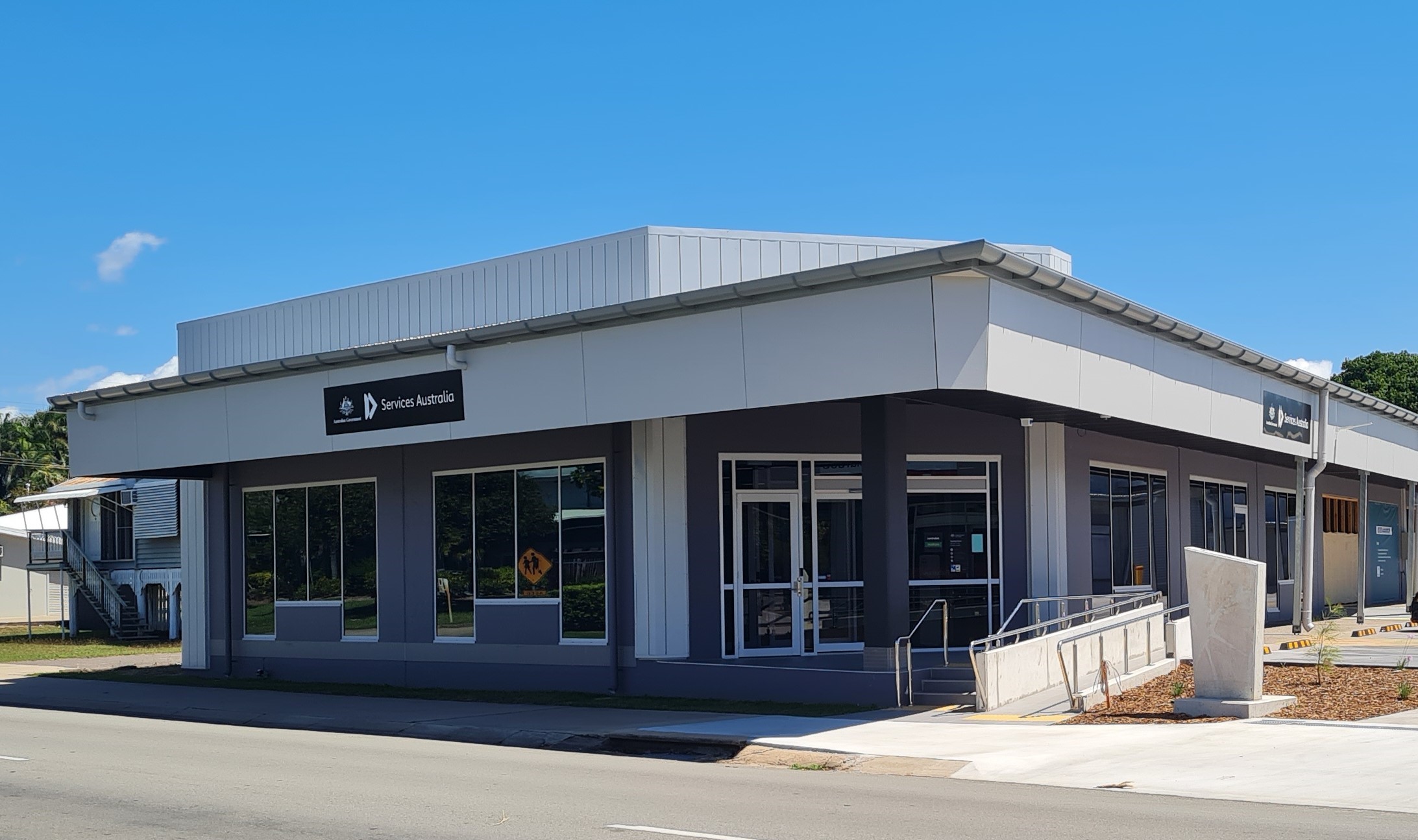 Photo of the exterior of the Ayr Service Centre building.