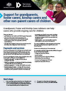 Support for grandparents, foster carers, kinship carers and other non-parent carers of children