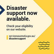 Disaster support now available (floods)