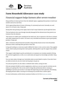 Farm Household Allowance case study