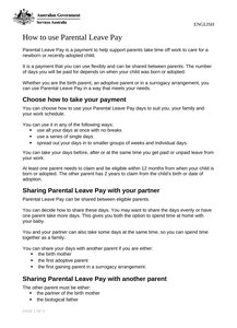 How to use Parental Leave Pay