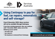 household goods lease and rental postcard