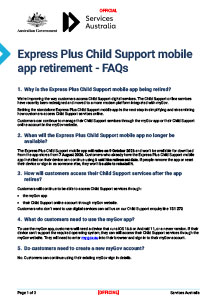 Express Plus Child Support mobile app retirement - FAQs