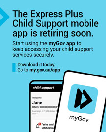 The Express Plus Child Support mobile app is retiring soon