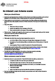 No Interest Loans Scams